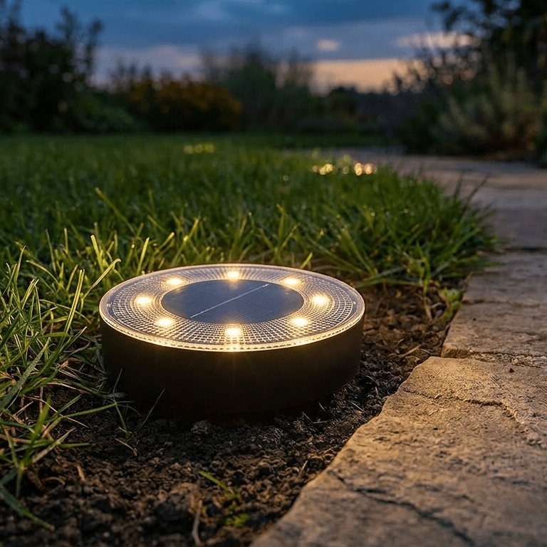 Nomedo Solar Grondlamp bij een oprit