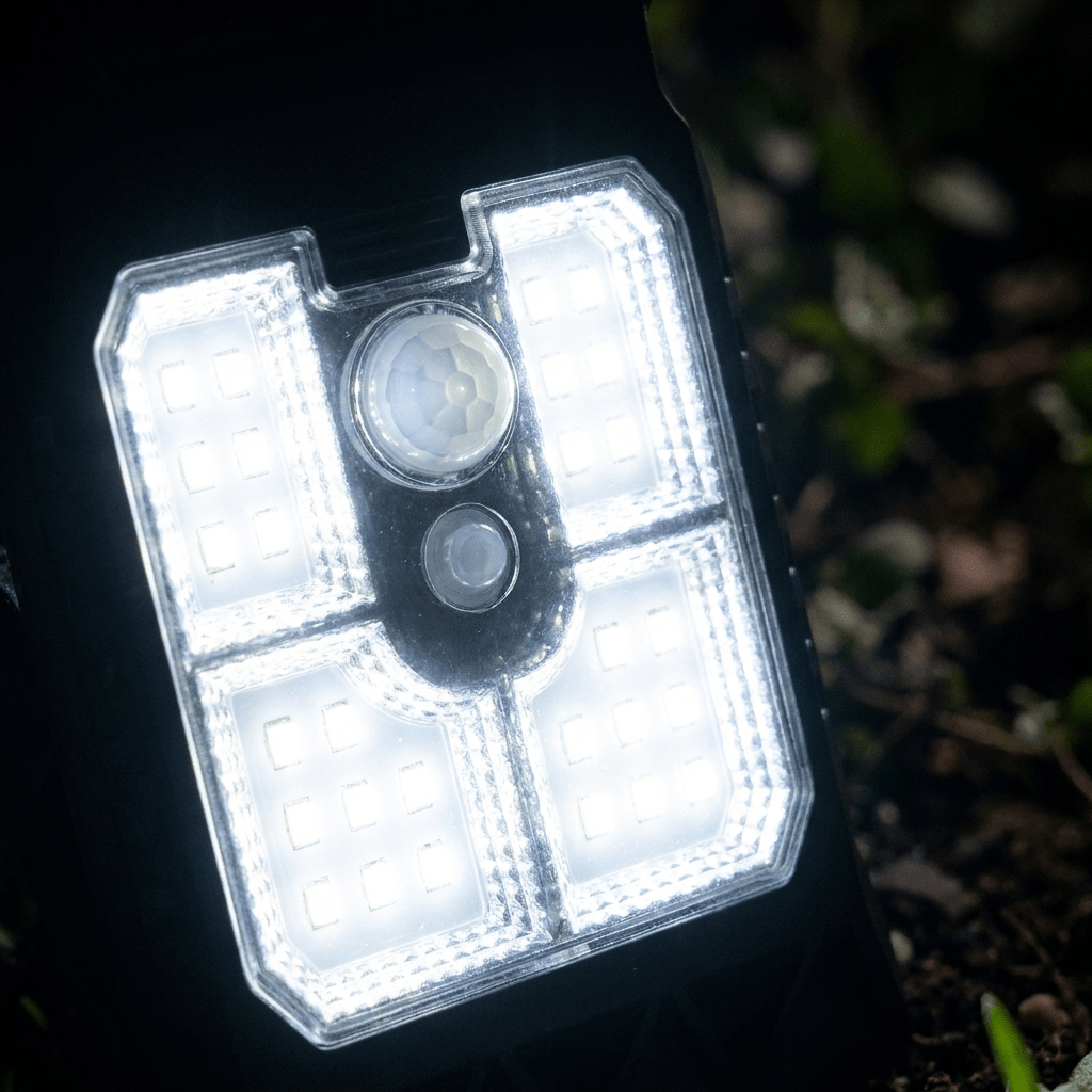 Close-up van de LED-grid en sensor