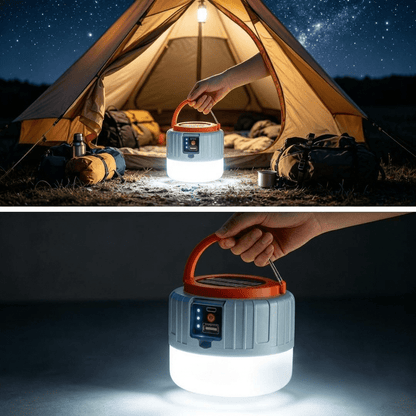 Nomedo Solar Camping-lamp, in gebruik
