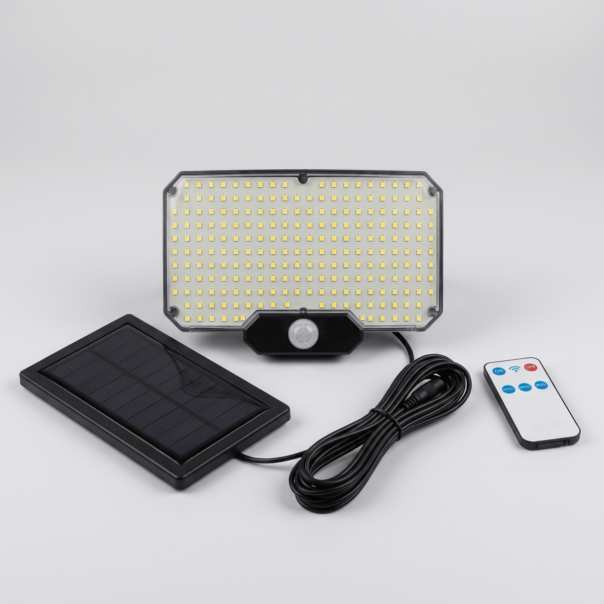 Nomedo Solar Schijnwerper - volledige set met paneel, kabel en afstandsbediening